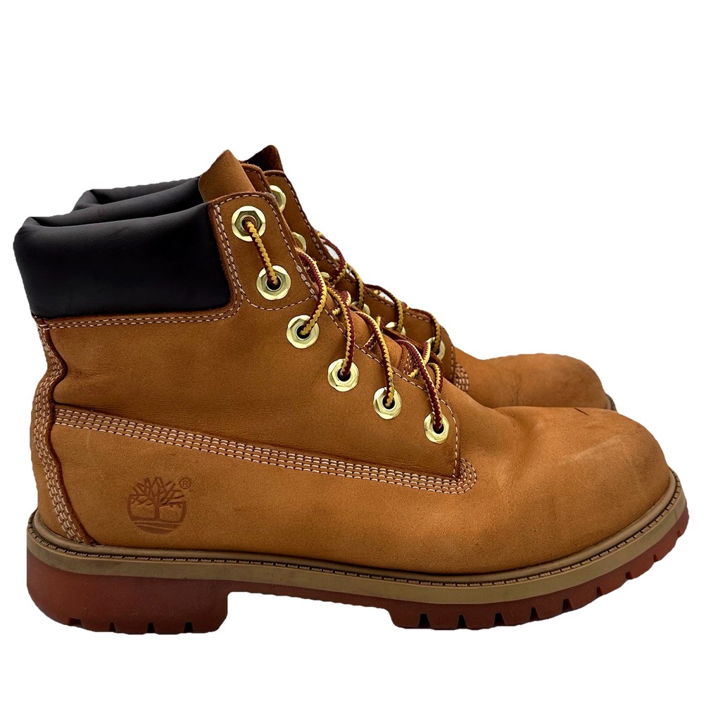Timberland‎ 6-Inch Premium Boots Wheat Nubuck Waterproof Junior Size 6M - Used
